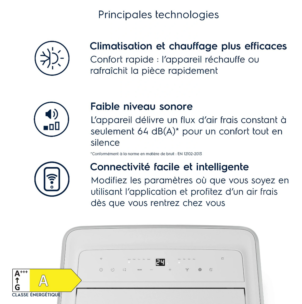 Ar Condicionado Móvel Reversível Electrolux EXP38U340HW Comfort 600 – 2600 W, Classe A, R290, Conectado