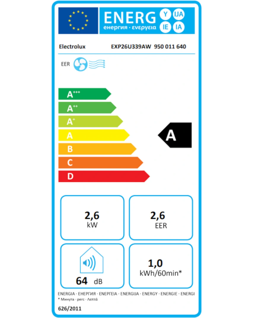 Ar Condicionado Portátil Electrolux EXP26U339AW Comfort 600 – Classe A, R290, Conectado, 64 dB