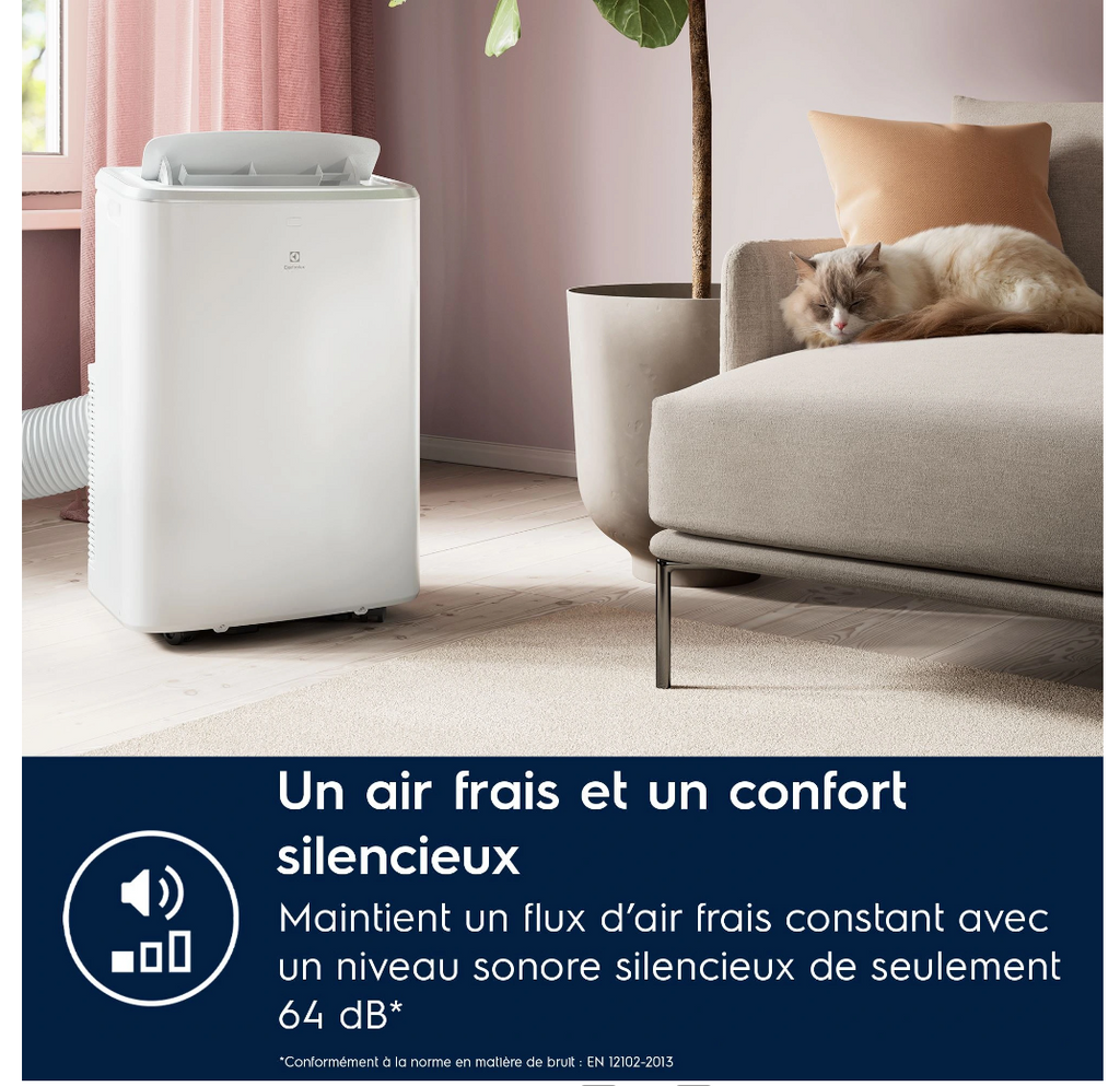 Ar Condicionado Móvel Reversível Electrolux EXP38U340HW Comfort 600 – 2600 W, Classe A, R290, Conectado