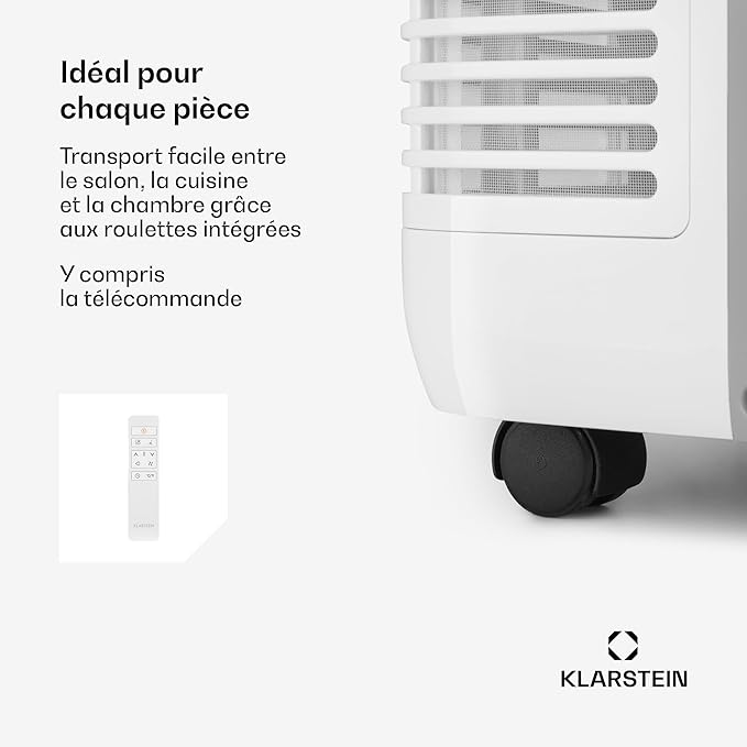 Ar Condicionado Portátil Klarstein 12000 BTU – Classe A+, R290, SEER 13, Silencioso 63 dB