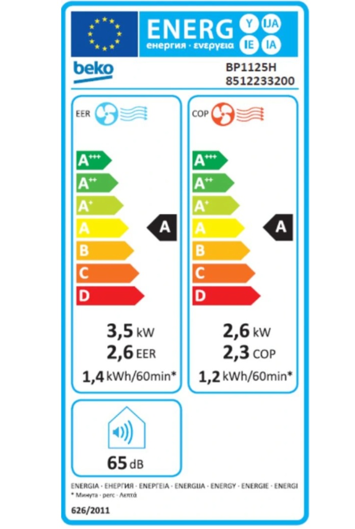 Ar Condicionado Portátil Reversível Beko BP1125H – 3500 W, Conectado, Comandos por Voz, 65 dB