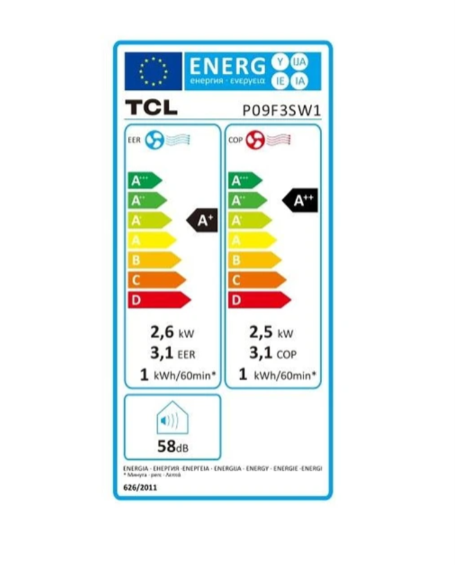 Ar Condicionado Portátil Reversível TCL P09F3SW1 – 9000 BTU, Classe A+/A++, Wi-Fi, 58 dB
